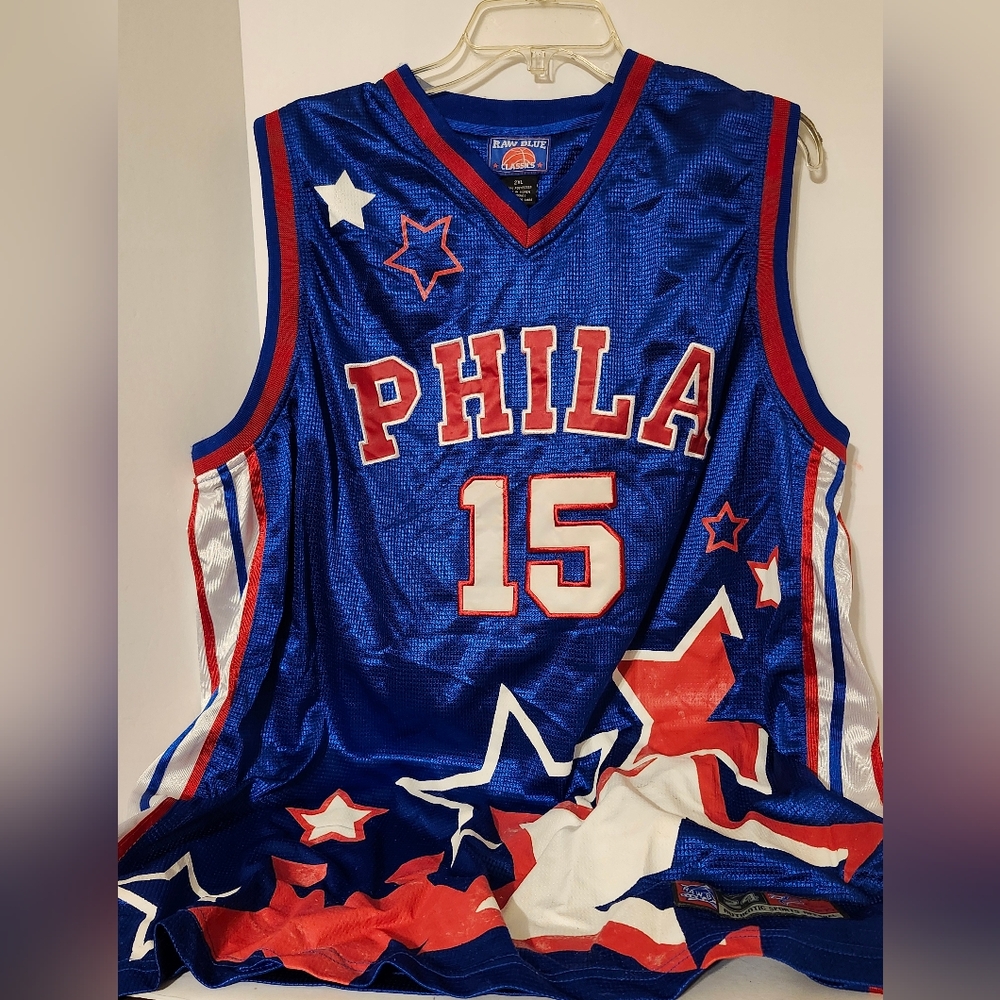 Philadelphia Raw Blue Classic Jersey, mens size XL , #15 With Stars
